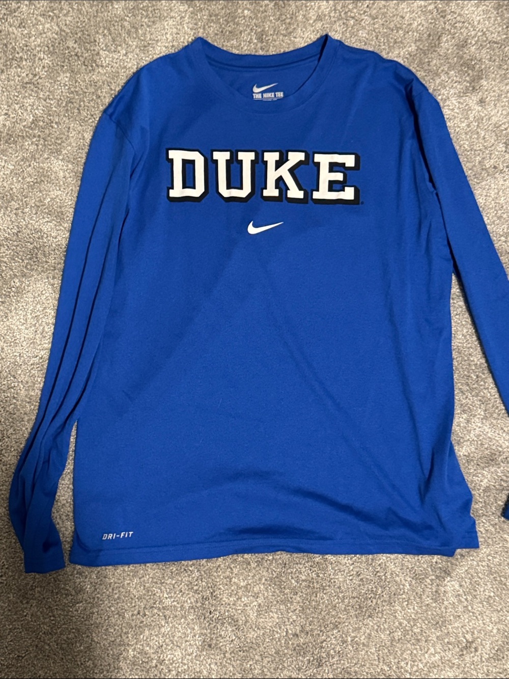 Nike Royal Blue Long Sleeve DUKE Logo Tee